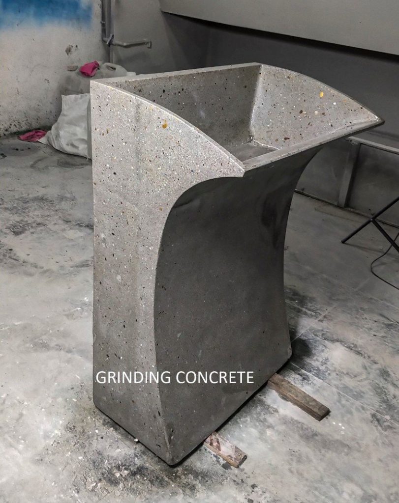 Lavabo dung grinding concrete